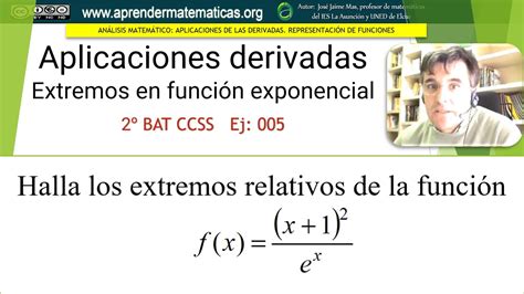 Aplicaciones De La Derivada Hallar Extremos Relativos Mate Ccss