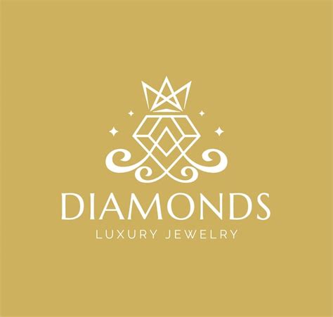 Diseño de logotipo de diamante brillante de lujo Vector Premium