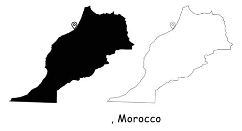 المغرب خريطة حدود الدولة المتجه الحدود الخطوط العريضة حالة Png