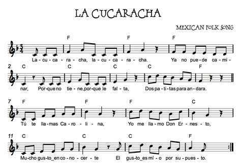 La Cucaracha Beths Notes