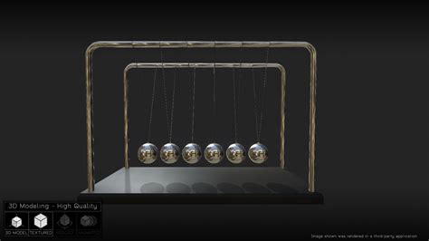 newtons cradle 3d model