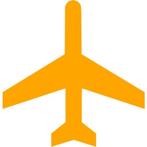 Orange Airplane Icon Free Orange Airplane Icons