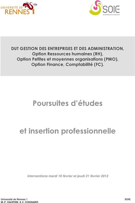 DUT Gestion Des Entreprises Et Des Administrations Option Finance