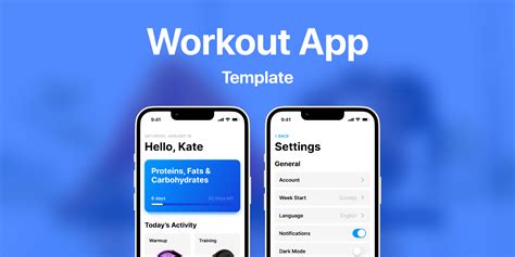 Workout App Template Figma