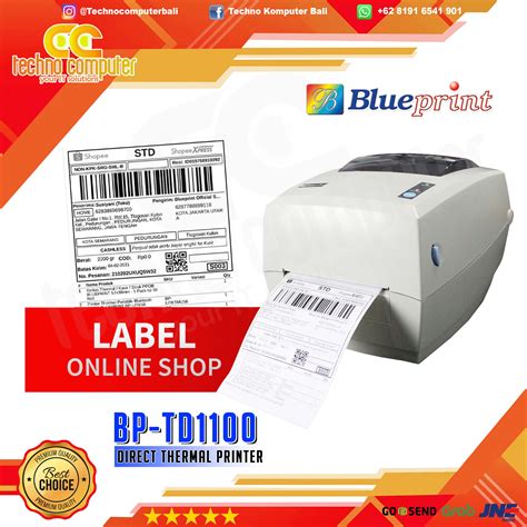 Printer Barcode Thermal Blueprint Bp Td Usb