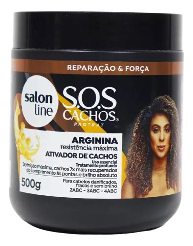 Ativador Sos Cachos Reconstrução mais Arginina Salon Line 500g