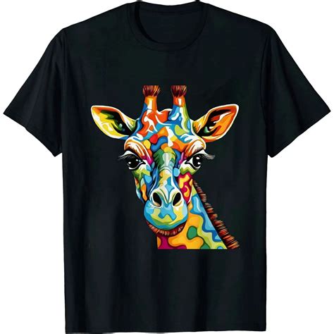 Autism Awareness Giraffe Print T Shirt Embrace Individuality