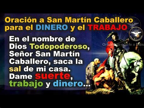 Oraci N A San Mart N Caballero Para El Dinero Y El Trabajo Youtube Music