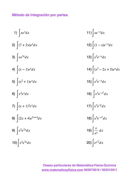 M Todo De Integraci N Por Partes Con Exponencial Blog De