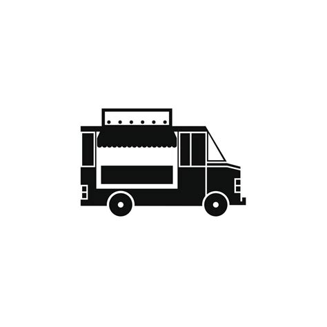 food truck silhouette icon logo design flat vector 17671170 Vector Art ...