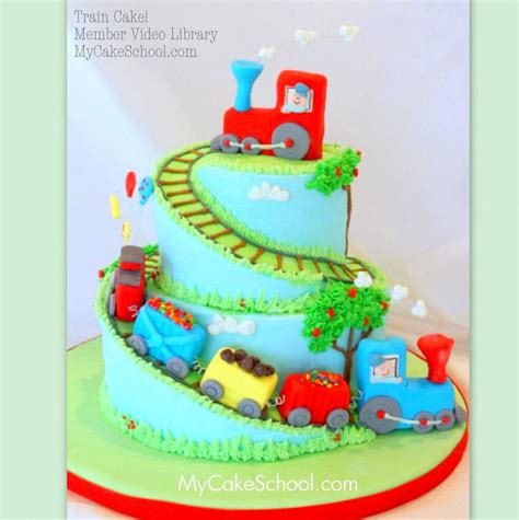 Train Cake With Spiral Tiers A Cake Decorating Tutorial My Cake School