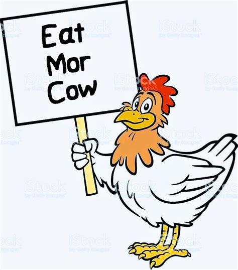 Eat More Cow Funny Cartoon Chicken Beef Cows Funny Pet Chickens