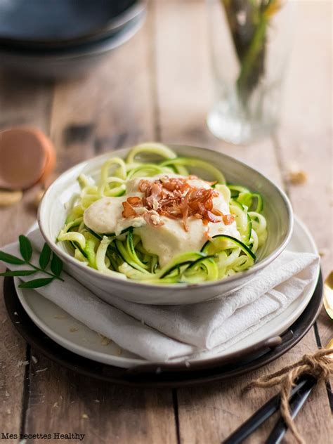 Spaghettis De Courgette Et Carbonara Au Parmesan L G Res