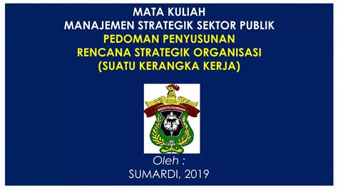 Manajemen Strategi Sektor Publik Ppt