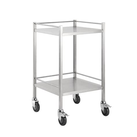 Buy Pacific Medical 49cm X 49cm Stainless Steel Trolley Online