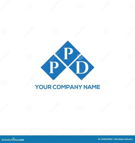 Design Do Logotipo Da Letra Ppd Em Fundo Branco Conceito De Logotipo