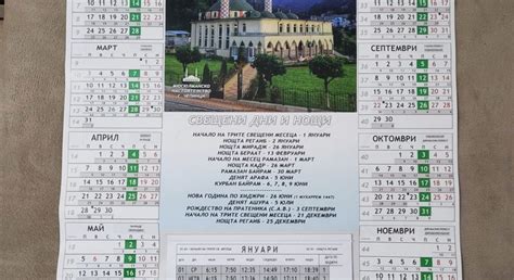 МЮСЮЛМАНСКИ КАЛЕНДАР 2025 Централна Джамия Чепинци