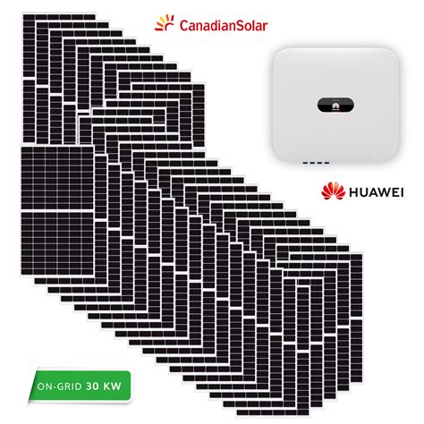 Kit Sistem Fotovoltaic 30 KW Invertor Trifazat Huawei Si 55 Panouri