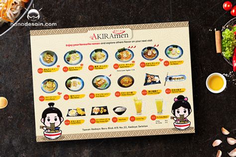 Jasa Desain Buku Menu Restoran Jepang Hanadesain