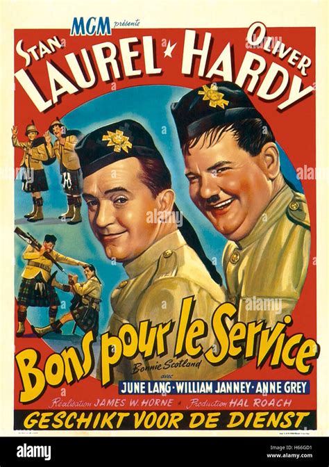 Bonnie Scotland French Movie Poster Stock Photo Alamy