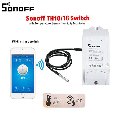 Sonoff Th16 Smart Wifi Switch Monitoring Temperature Humidity Wireless Home Automation Kit With