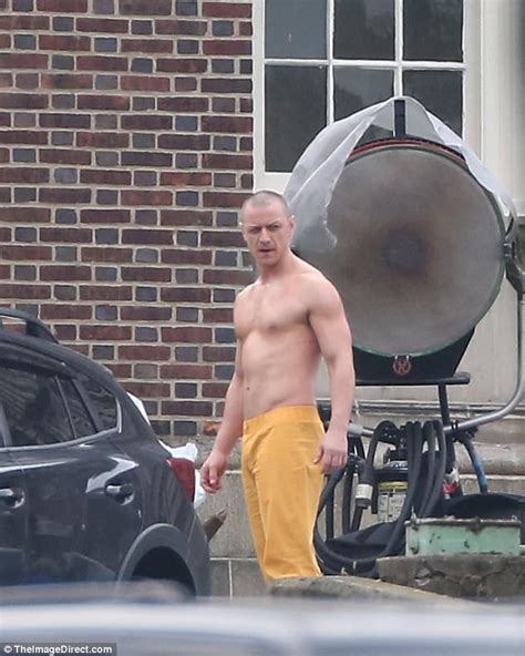 Shirtless James Mcavoy Spotted On Set Of Glass Daily Mail Online