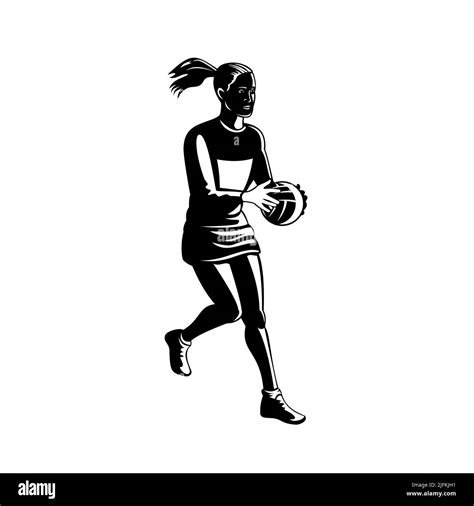 Netball Retro Cut Out Stock Images And Pictures Alamy