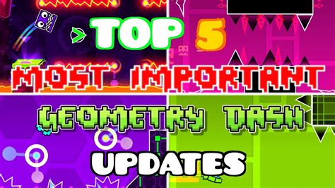 Top 5 Most IMPORTANT Geometry Dash Updates YouTube