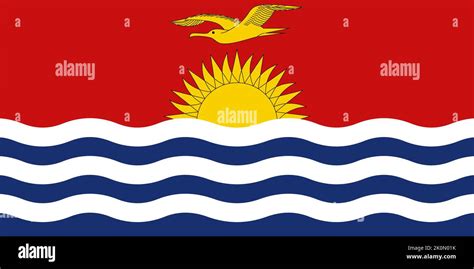 Kiribati flag in official rate and colors, vector image Stock Vector ...