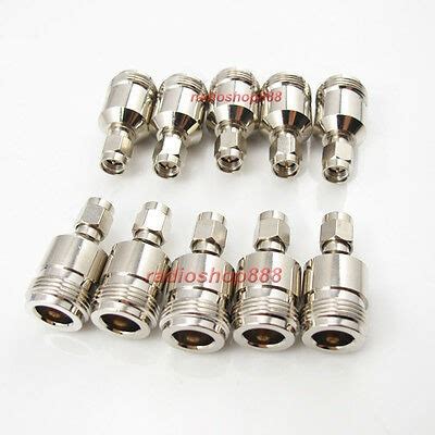 10 Piezas X N Hembra A Sma Macho Recto Rf Conector Adaptador 312