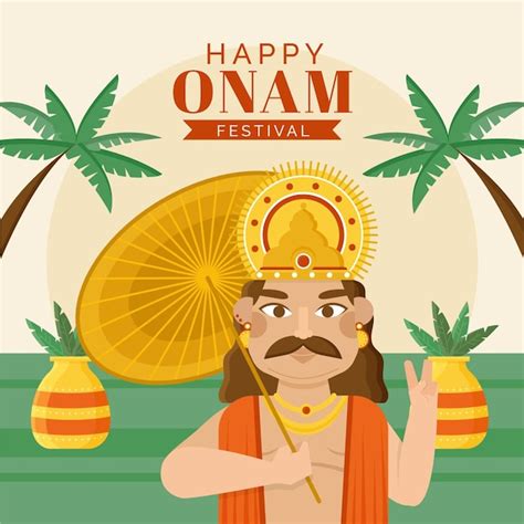 Ilustração da celebração de onam Vetor Grátis