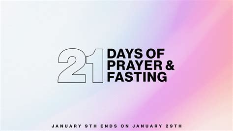 21 Days Of Prayer Fasting Pathway Church