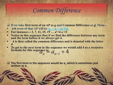 Arithmetic Progression Ppt