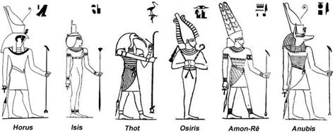 Las Representaciones De Los Dioses Egipcios Presentan Diferentes Ropas