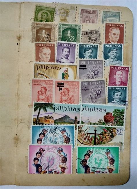 Philippine Stamps In Small Album With 6 Pages Hobbies And Toys Memorabilia And Collectibles