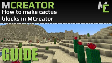 Mcreator How To Make A Basic Cactus Block 20222 Youtube