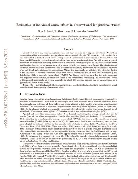 Estimation Of Individual Causal Effects In Observational Longitudinal