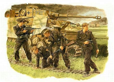 Panzer Iv And Crew Battle Of Kursk Illustration By Ronald Volstad