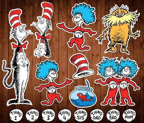 Dr Seuss Svg Files Cat In The Hat Cut Files For Cricut Etsy