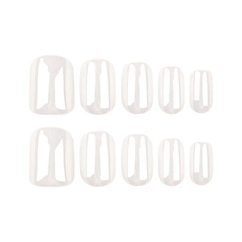 Square Short Fake Nail Moonlight White Shimmer Press On Nails For Nail Art 24pcs Ebay