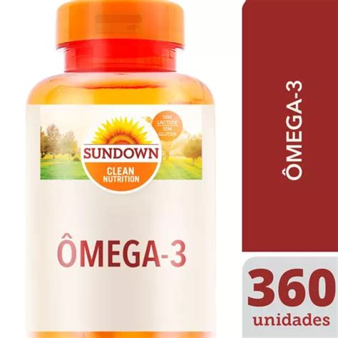 Ômega 3 360 Cápsulas Sundown Naturals Fish Oil Óleo De Peixe