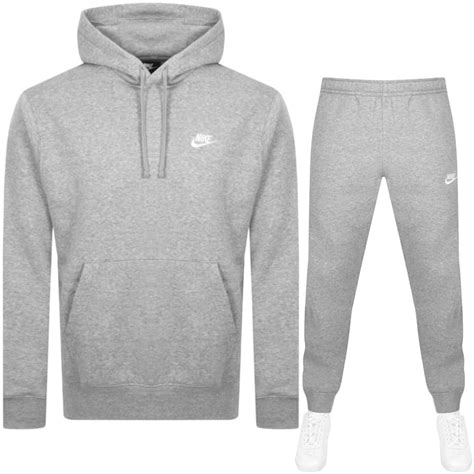 Nike Club Logo Tracksuit Grey Mainline Menswear