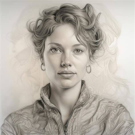 Premium Photo Pencil Sketch Of Portrait Of Woman