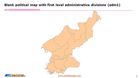 North Korea Map With Provinces And Cities Editable Powerpoint Maps