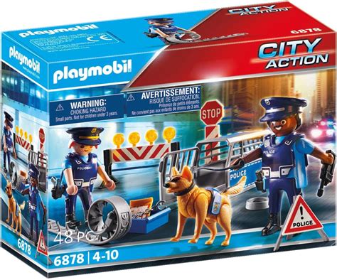 Playmobil Barrage De Police City Action Comprend Deux