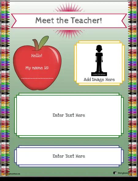 Meet The Teacher Template — All About The Teacher Template Storyboardthat