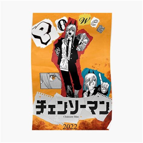 Power Chainsaw Man Poster For Sale By Xyprow Redbubble