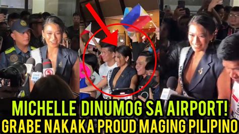 Michelle Dee Dinumog Sa Airport Para Sa Send Off Simula Na Ang Tunay