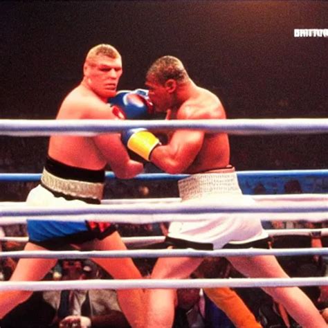 Mike Tyson Boxing Ivan Drago In A Boxing Ring In The Stable Diffusion