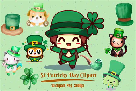 St Patricks Day Cute Clipart Graphic By Hamees Store · Creative Fabrica